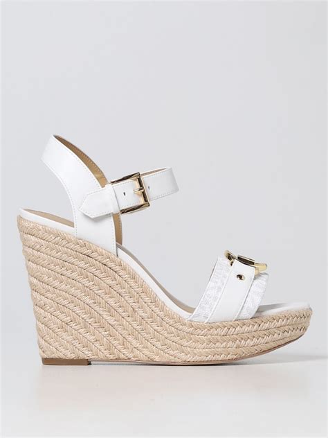 michael kors white portia sandal|michael kors white wedge sandals.